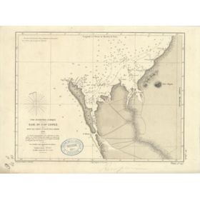 Reproduction carte marine ancienne - 2806 - CAP LOPEZ (Baie) - GABON - ATLANTIQUE, AFRIQUE (Côte Ouest), GUINEE (Golfe) - (1869