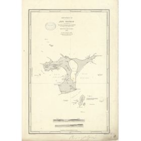 Reproduction carte marine ancienne - 2953 - CHATHAM (îles) - NOUVELLE-ZELANDE - PACIFIQUE - (1870 - 1880) - QA (45 x 29 cm)