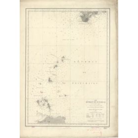 Reproduction carte marine ancienne - 3004 - PE-TCHI-LI (Détroit) - CHINE - PACIFIQUE, JAUNE (Mer) - (1871 - ?)