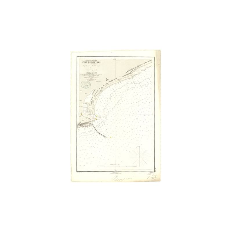 Reproduction carte marine ancienne - 3314 - PAS DE CALAIS, DOUVRES (Port), DOVEA (Port) - ANGLETERRE (Côte Sud) - ATLANTIQUE,MAN