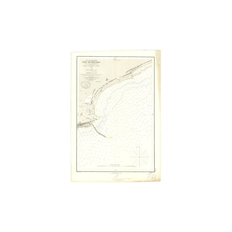 Reproduction carte marine ancienne - 3314 - PAS DE CALAIS, DOUVRES (Port), DOVEA (Port) - ANGLETERRE (Côte Sud) - ATLANTIQUE, MA