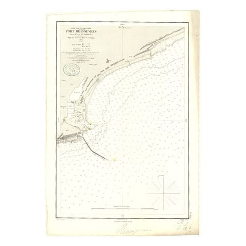 Reproduction carte marine ancienne - 3314 - PAS DE CALAIS, DOUVRES (Port), DOVEA (Port) - ANGLETERRE (Côte Sud) - ATLANTIQUE,MAN