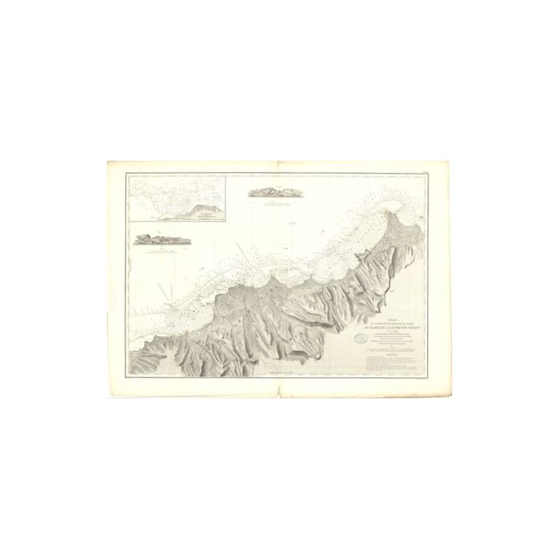 Reproduction carte marine ancienne - 3311 - SOCIETE (îles), TAHITI (île - Côte Nord), PAPEETE, VENUS (Pointe) - POLYNESIE FRANCA