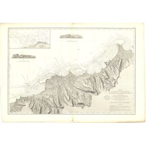 Reproduction carte marine ancienne - 3311 - SOCIETE (îles), TAHITI (île - Côte Nord), PAPEETE, VENUS (Pointe) - POLYNESIE FRANCA Reproduction carte marine ancienne - 3311 - SOCIETE (îles), TAHITI (île - Côte Nord), PAPEETE, VENUS (Pointe) - POLYNESIE FRANCA