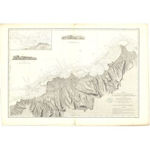 Reproduction carte marine ancienne - 3311 - SOCIETE (îles), TAHITI (île - Côte Nord), PAPEETE, VENUS (Pointe) - POLYNESIE FRANCA