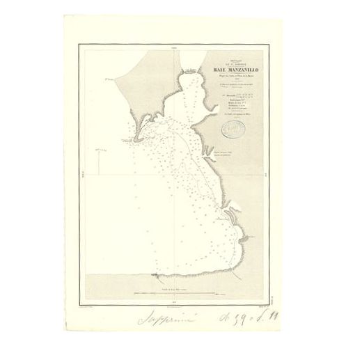 Reproduction carte marine ancienne - 3324 - ANTILLES, HISPANIOLA, MANZANILLO (Baie) - SAINT-DOMINGUE - ATLANTIQUE, ANTILLES (Mer Reproduction carte marine ancienne - 3324 - ANTILLES, HISPANIOLA, MANZANILLO (Baie) - SAINT-DOMINGUE - ATLANTIQUE, ANTILLES (Mer