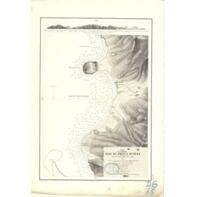 Reproduction carte marine ancienne - 3325 - ANTILLES, PRINCE RUPERT (Baie) - DOMINIQUE (île) - ATLANTIQUE,ANTILLES (Mer) - (1874