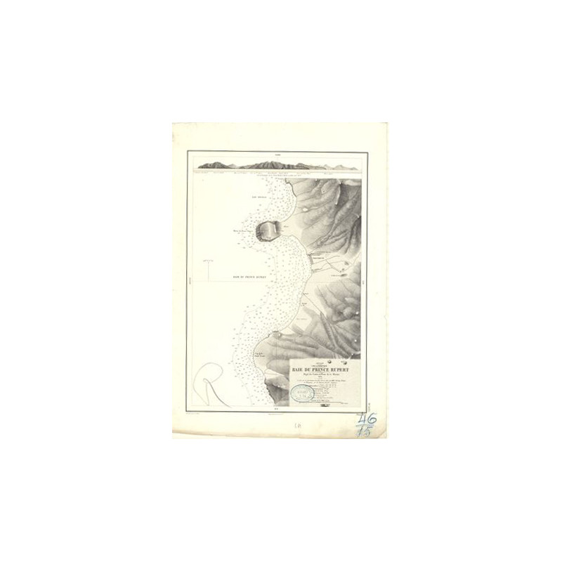 Reproduction carte marine ancienne - 3325 - ANTILLES, PRINCE RUPERT (Baie) - DOMINIQUE (île) - ATLANTIQUE, ANTILLES (Mer) - (187