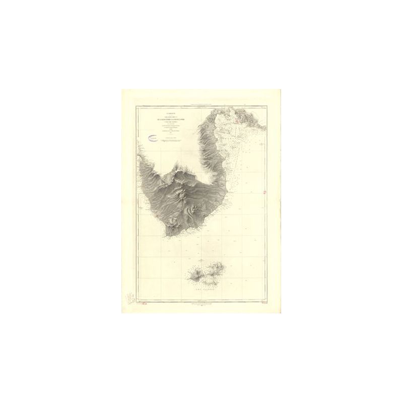 Reproduction carte marine ancienne - 3375 - ANTILLES, SAINTES (Canal), BASSE TERRE, POINTE A PITRE - GUADELOUPE - ATLANTIQUE,ANT