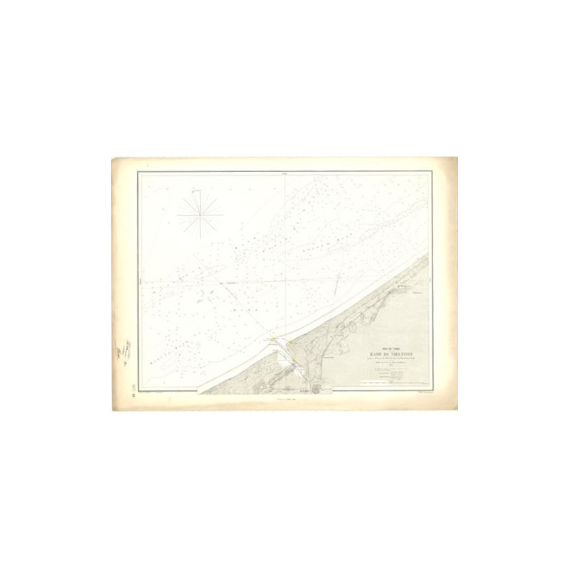 Reproduction carte marine ancienne - 3377 - NIEUPORT (Rade) - BELGIQUE - ATLANTIQUE, NORD (Mer) - (1874 - 1910)