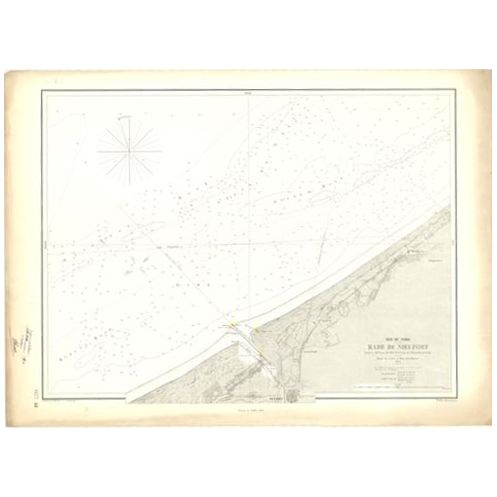Reproduction carte marine ancienne - 3377 - NIEUPORT (Rade) - BELGIQUE - ATLANTIQUE,NORD (Mer) - (1874 - 1910)