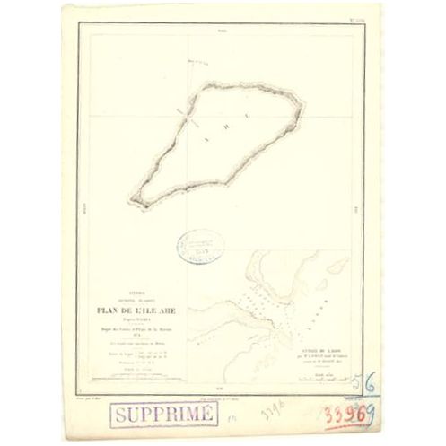 Reproduction carte marine ancienne - 3396 - TUAMOTU (Archipel), AHE (île) - PACIFIQUE, OCEANIE - (1874 - ?) Reproduction carte marine ancienne - 3396 - TUAMOTU (Archipel), AHE (île) - PACIFIQUE, OCEANIE - (1874 - ?)