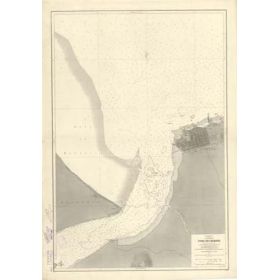 Reproduction carte marine ancienne - 5728 - GUYANE FRANCAISE, CAYENNE (Port) - ATLANTIQUE, AMERIQUE DU SUD (Côte Nord) - (1930 -
