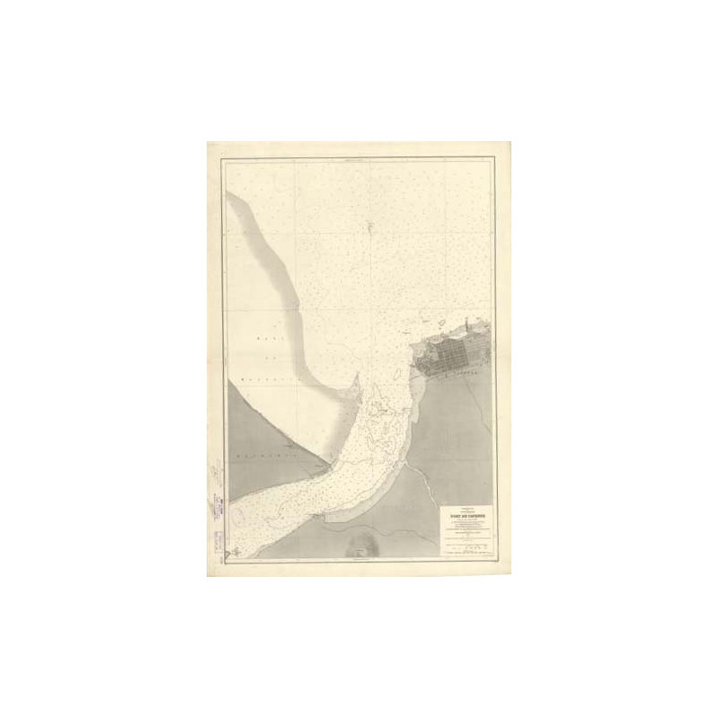 Reproduction carte marine ancienne - 5728 - GUYANE FRANCAISE, CAYENNE (Port) - ATLANTIQUE, AMERIQUE DU SUD (Côte Nord) - (1930 -