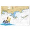 Carte marine peinte - De Toulon à Cavalaire sur mer