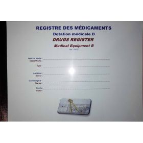 LJB - 181FE - Registre des médicaments pour dotation médicale B - Medical equipement B