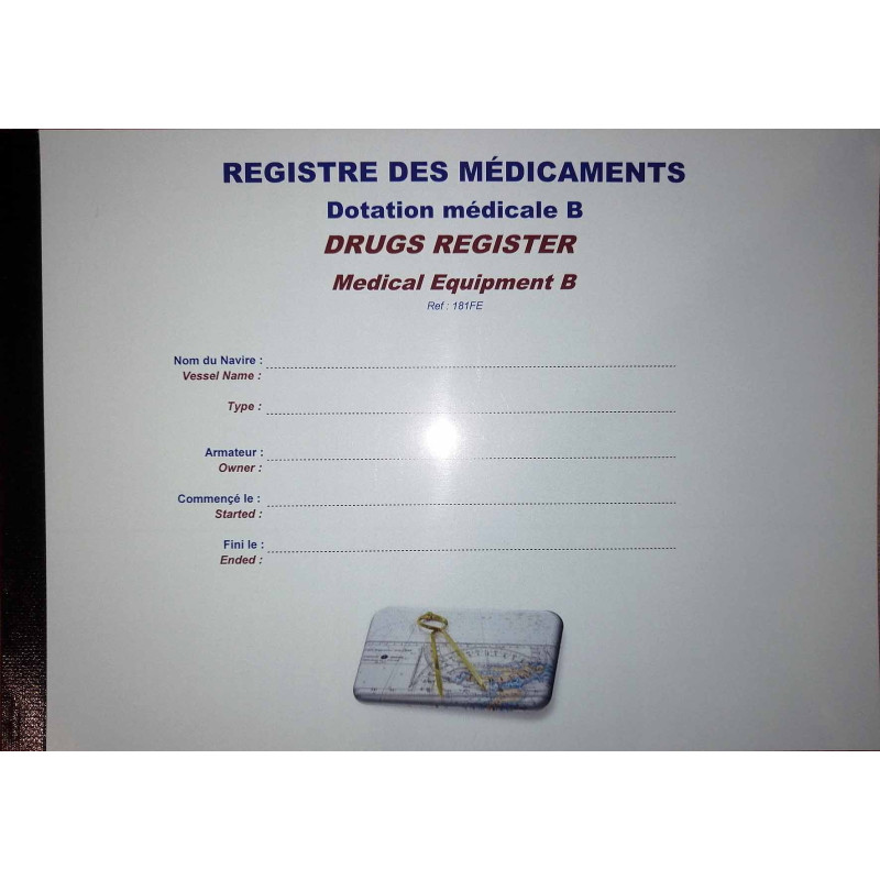 LJB - Registre des médicaments pour dotation médicale B - Medical equipement B
