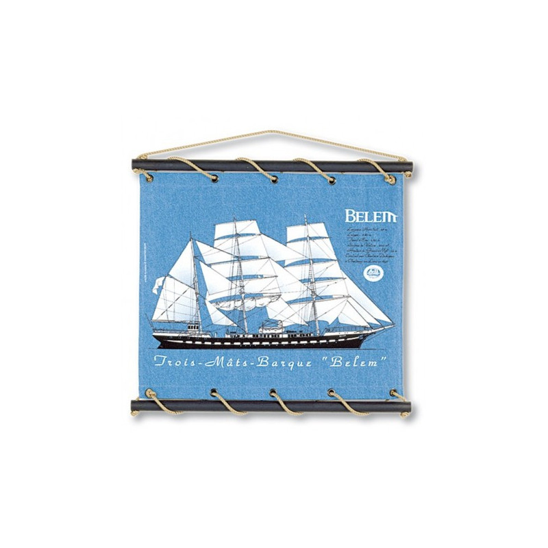 Toile tendue coton Belem - Petit modèle - bleu