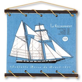 Toile tendue coton la Recouvrance - Petit modèle - bleu