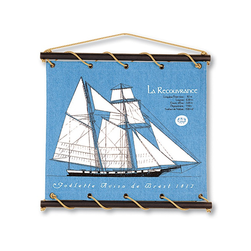 Toile tendue coton la Recouvrance - Petit modèle - bleu