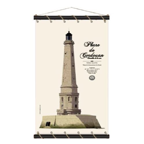 Toile tendue coton phare de Cordouan - Moyen modèle