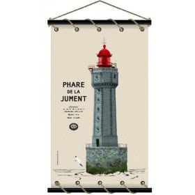 Toile tendue coton phare de la Jument - Moyen modèle