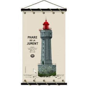 Toile tendue phare de la Jument - 47 x 80 cm