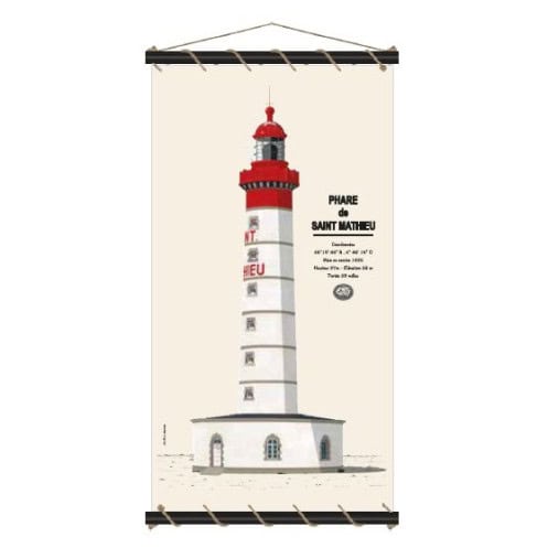 Toile tendue coton phare de Saint Mathieu - Moyen modèle