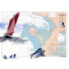 Carte marine peinte sur papier - En vue de Noirmoutier