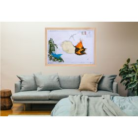 Carte marine peinte sur papier - Réunion de feu