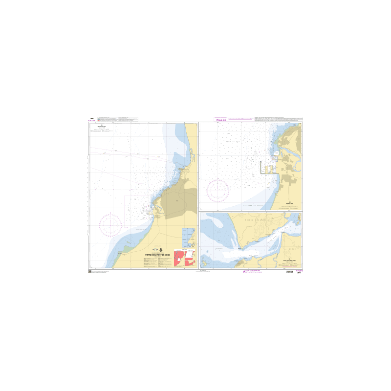 Shom C - 7841 - Côte de Guinée Equatoriale - Ports de Bata et de Cogo