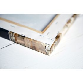 Toile sur chassis bois carte marine peinte - Lundy island
