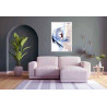 Toile sur chassis bois carte marine peinte - Le tube de Cap Breton