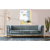 Toile sur chassis bois carte marine peinte - Côte de Nacre