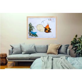Toile sur chassis bois carte marine peinte - Réunion de feu