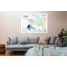 Toile sur chassis bois carte marine peinte - Bouée dans le Pertuis d'Antioche