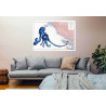 Toile sur chassis bois carte marine peinte - Tentacules sur l'ile de Ré