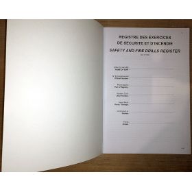 LJB - Registre des exercices de Sécurité et Incendie