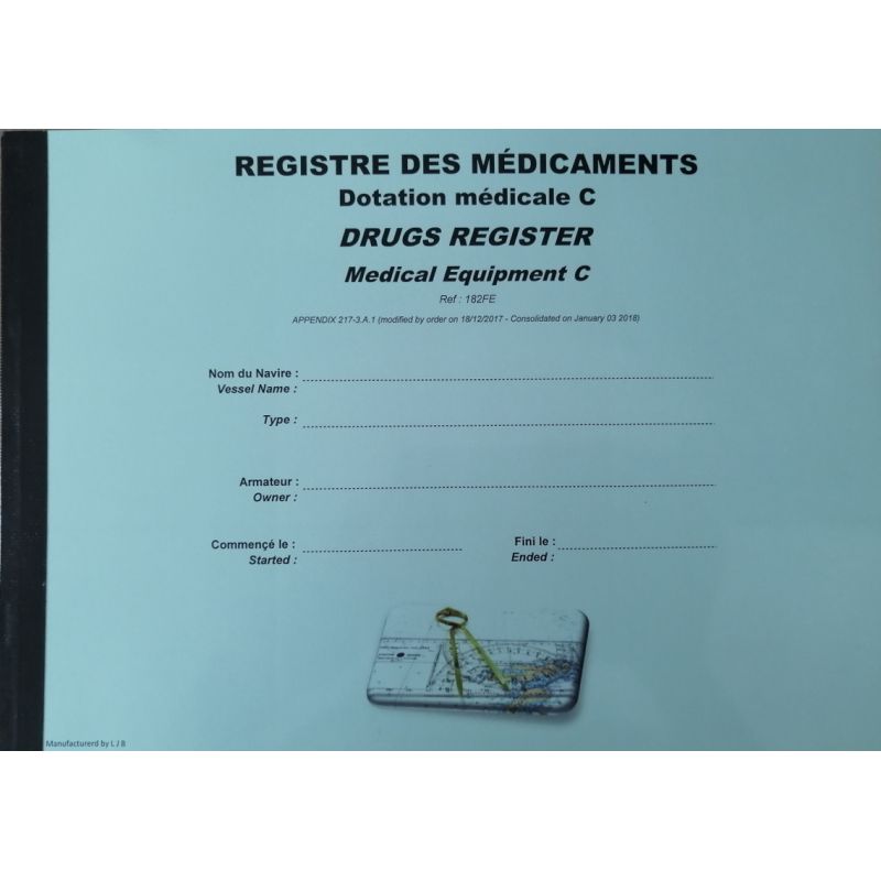 LJB - Registre des médicaments pour dotation médicale C