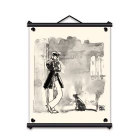 Toile tendue coton Corto Maltese - Chat