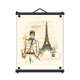 Toile tendue coton Corto Maltese - Paris