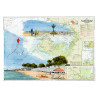 Toile sur chassis bois carte marine peinte - Promenade à Noirmoutier