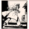 Tee shirt Corto Maltese - Fuir - bleu - manches courtes