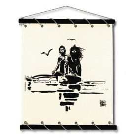 Toile tendue coton Corto Maltese - Pirogue