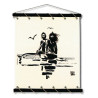 Toile tendue coton Corto Maltese - Pirogue