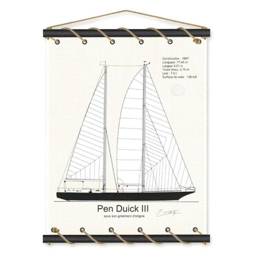 Toile tendue coton Pen Duick 3 - écru Toile tendue coton Pen Duick 3 - écru