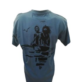 Tee shirt Corto Maltese - Pirogue - bleu - manches courtes