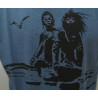 Tee shirt Corto Maltese - Pirogue - bleu - manches courtes