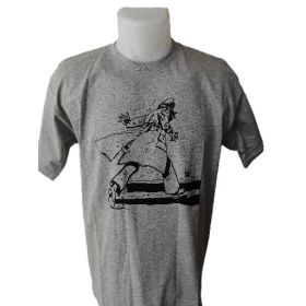 Tee shirt Corto Maltese - Fuir - gris - manches courtes