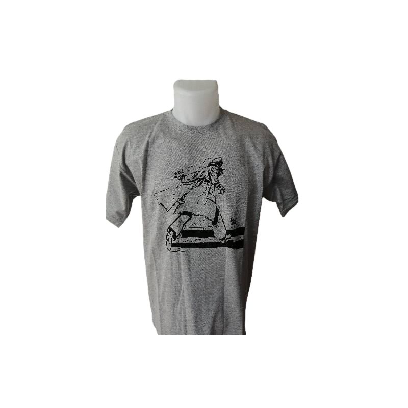 Tee shirt Corto Maltese - Fuir - gris - manches courtes